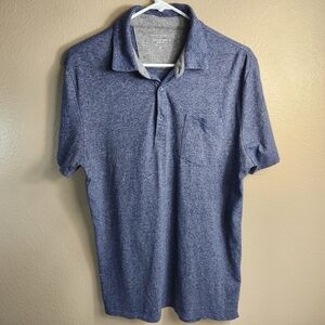 Banana Republic Mens |M| Navy/Gray Heather Quick Dry Performance Polo
